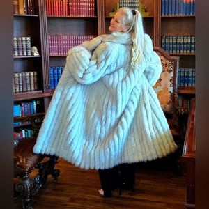 Full Lenth Ivory Fox Fur Coat